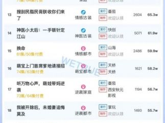 10月25日付费短剧大盘4488万:《轻烟染日暮》第一