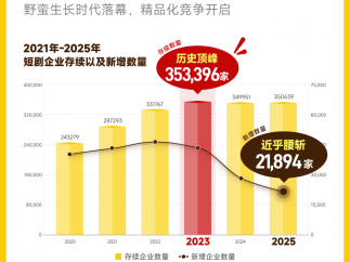 《2025短剧行业观察报告》：35万家企业竞逐，AI玩家融资过亿元