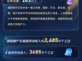 北京大学发布报告：微短剧预计带动203万就业岗位